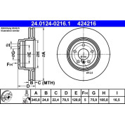 Bremsscheibe Bmw T. X5/X6 07 | 24.0124-0216.1