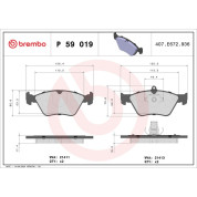 BREMBO Bremsklötze VA | OPEL Calibra, Omega 89-03 | P 59 019