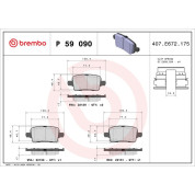 BREMBO Bremsklötze HA | OPEL Astra 15 | P 59 090