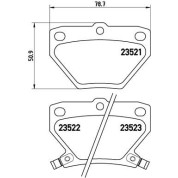 BREMBO Bremsklötze HA | TOYOTA Corolla, Prius, Yaris 00-09 | P 83 052