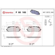 BREMBO Bremsklötze VA | AUDI A4, A5, A8, Q7 15 | P 85 165