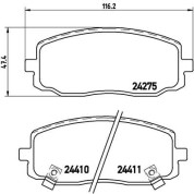 BREMBO Bremsklötze VA | HYUNDAI i10 KIA Picanto 04 | P 30 032