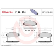 BREMBO Bremsklötze VA | HONDA Civic, Stream 99-17 | P 28 034