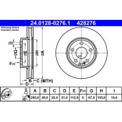 Bremsscheibe Db P. C117/X117/W176/W246/X156 11 | 24.0128-0276.1