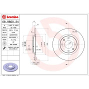 70 481 036 Bremsscheibe VA | CITROEN BX 85 | 08.9600.24