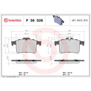 BREMBO Bremsklötze HA | JAGUAR XJ,XK 09 | P 36 026