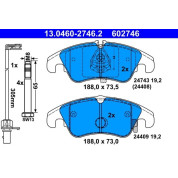 Bremsbelagsatz Vw S. A4/A5 07-/A6 09- Scheibe 320Mm | 13.0460-2746.2