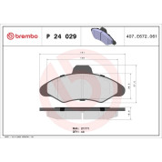 BREMBO Bremsklötze VA | FORD Escort, Orion 90-02 | P 24 029