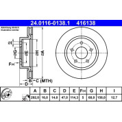 Bremsscheibe | 24.0116-0138.1