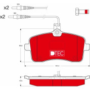 Bremsbelagsatz Peugeot S. 407 1,8-2,0 04- Dtec Cotec | GDB1594DTE