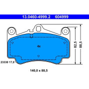 Bremsbelagsatz Porsche S. 911 3,6-3,8 00-12 | 13.0460-4999.2