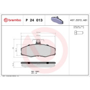 BREMBO Bremsklötze VA | FORD Sierra 82-87 | P 24 013