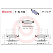 BREMBO Bremsklötze VA | KIA Sephia, Shuma 92-01 | P 30 009