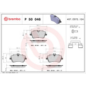 BREMBO Bremsklötze VA | MERCEDES C-Klasse 00-11 | P 50 046