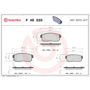 BREMBO Bremsklötze HA | MAZDA RX-8 03-12 | P 49 035