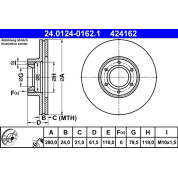 Bremsscheibe Opel P. Movano 1.9-3.0 Dti 98 | 24.0124-0162.1