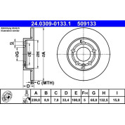 Bremsscheibe Vw T. Bora/Golf 4Motion 98-05 Power Disc | 24.0309-0133.1