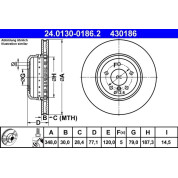 Bremsscheibe | 24.0130-0186.2