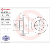 82 482 035 Bremsscheibe HA | TOYOTA Corolla (prod.i.GB) 00 | 08.A356.10