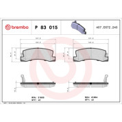 BREMBO Bremsklötze HA | TOYOTA Corolla/Avensis 97 | P 83 015