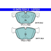 Bremsbelagsatz Bmw S. E70/E71 X5/X6 08- Keramik | 13.0470-7231.2