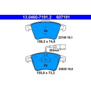 Bremsbelagsatz Vw P. Touareg 2.5-6.0 02-10 | 13.0460-7191.2