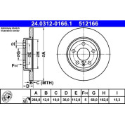 Bremsscheibe Audi T. A4 04-08 Power Disc | 24.0312-0166.1