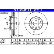 Bremsscheibe | 24.0123-0119.1