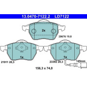 Bremsbelagsatz Sitz P. Leon/Toledo 1,4-2,8 98-06 Keramik | 13.0470-7122.2