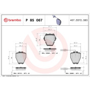 BREMBO Bremsklötze VA | AUDI A4, A6 VW Passat 94-05 | P 85 067