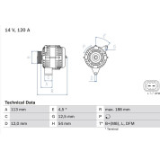 Lichtmaschine | OPEL Zafira,Vectra,Astra,Signum | 0 986 080 370