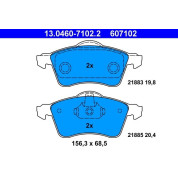 Bremsbelagsatz Vw P. T4 1,9-2,5 Tdi/2,0-2,8 90-03 | 13.0460-7102.2