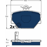 Bremsklötze VA Electric Blue | SMART ForTwo 07 | GDB1365BTE