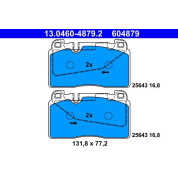 Bremsbelagsatz Audi P. Q5 2.0-3.0 Tdi 12 | 13.0460-4879.2