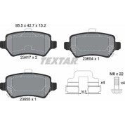 Bremsbelagsatz Opel T. Astra/Combo/Corsa/Meriva 00- Mit Sensor | 2341703