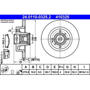 Bremsscheibe Renault T. Scenic 03- Mit Gewinn | 24.0110-0325.2