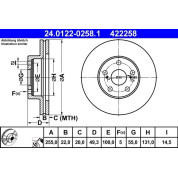 Bremsscheibe | 24.0122-0258.1