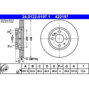 Bremsscheibe Fiat S. 500/Fiorino/Idea/Linea/Panda/Qubo 03 | 24.0122-0197.1