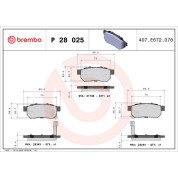 BREMBO Bremsklötze HA | HONDA Civic, Jazz 91-18 | P 28 025