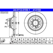 Bremsscheibe Vw T. A6 04 | 24.0112-0159.1