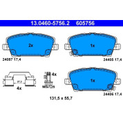 Bremsbelagsatz Honda P. Civic 1.4-1.8/2.2 Ctdi 05 | 13.0460-5756.2