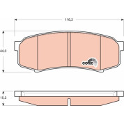 Bremsbelagsatz Toyota T. Landcruiser 03-/Pajero 03 | GDB3464