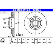 Bremsscheibe Vw S. A6 04 | 24.0130-0175.1