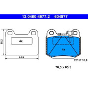 Bremsbelagsatz Db T. W163 2,7-5,4 98-05 | 13.0460-4977.2