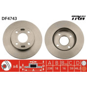 Bremsscheibe Nissan P. Micra | DF4743