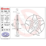 12 481 027M Bremsscheibe VA Brembo Max | AUDI S3,VW Polo Cup,SEAT,SKODA 98 | 09.7880.75