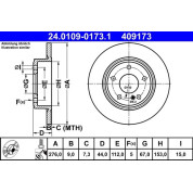 Bremsscheibe Db T. W246/W176 1.5-2.1 11 | 24.0109-0173.1