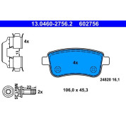 Bremsbelagsatz Renault T. Fluence/Megane/Scenic 1.2-2.0 08 | 13.0460-2756.2