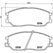 BREMBO Bremsklötze VA | HYUNDAI Terracan KIA Opirus 03 | P 30 028