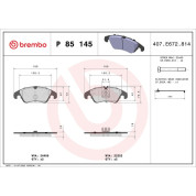 BREMBO Bremsklötze VA | AUDI A6,A7 10 | P 85 145